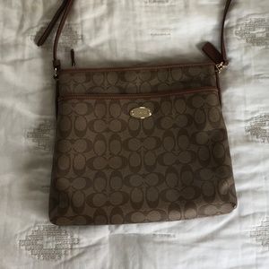 Tan Coach Crossbody Purse